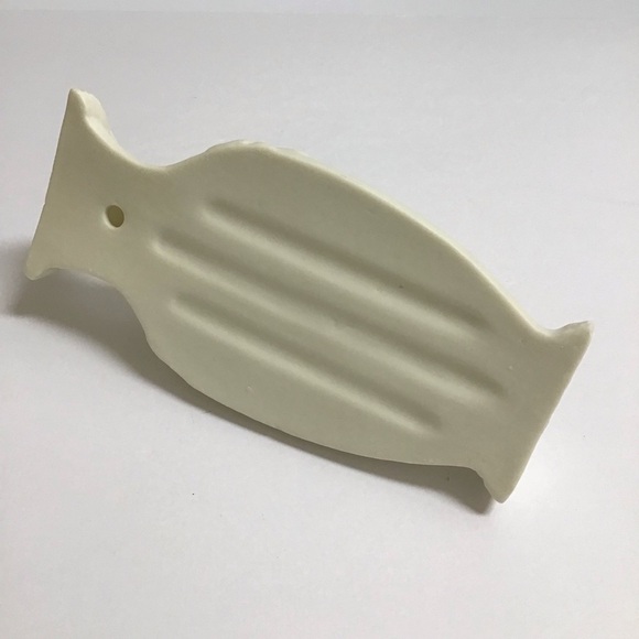 Bisque Wall Pocket Vase Pink Roses Cream Bisque Bows Ceramic Cottagecore Vintage - Picture 5 of 10